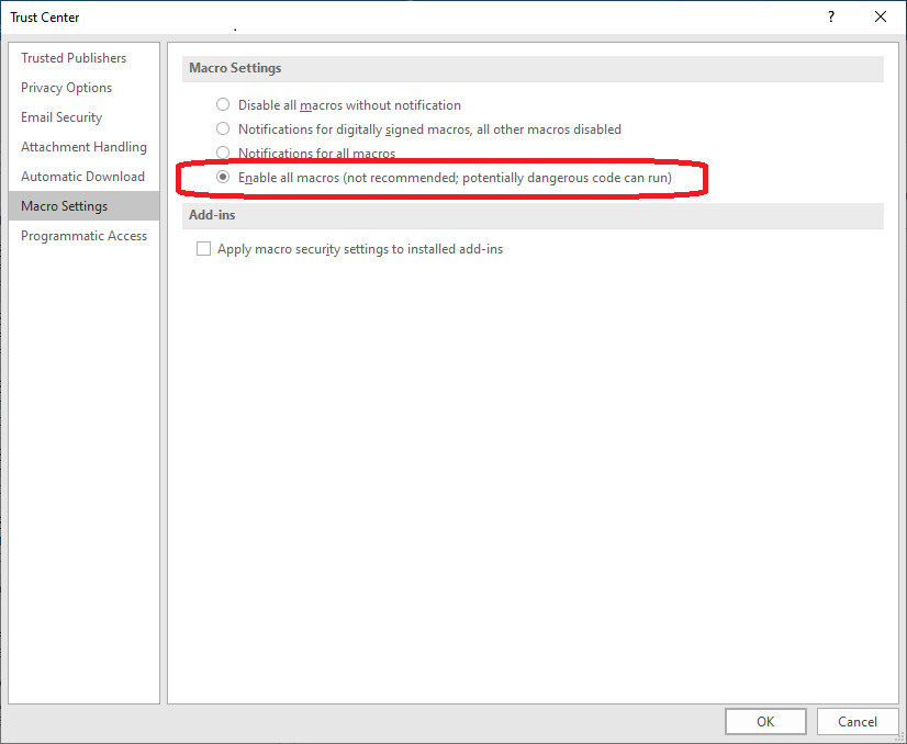 How do we automatically save attachments we receive in email (Microsoft Outlook)