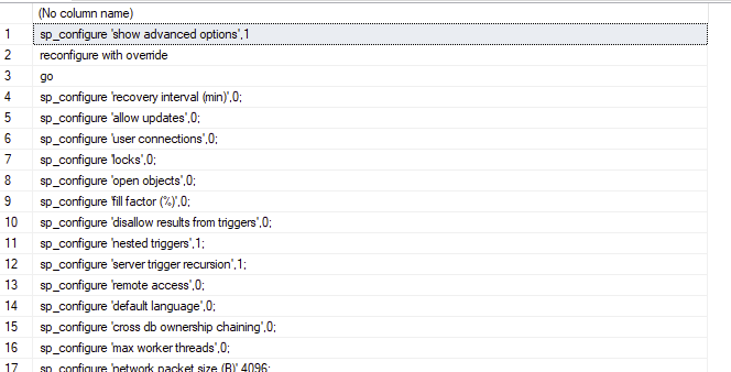 How do we transfer server configurations from one SQL Server Instance to another