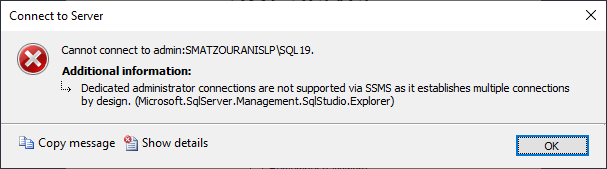 How do I connect to SQL Server when I can't connect any other way (DAC, lost password, missing sysadmin)