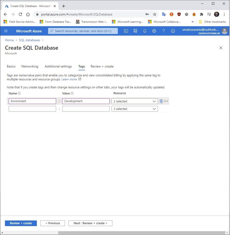 Πώς δημιουργούμε μία απλή βάση δεδομένων σε Azure SQL Database