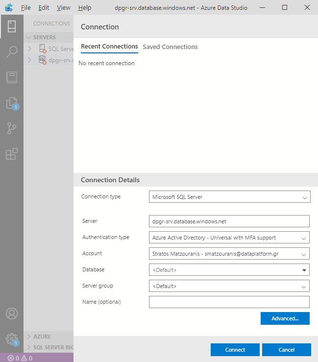 How we create a simple database in Azure SQL Database