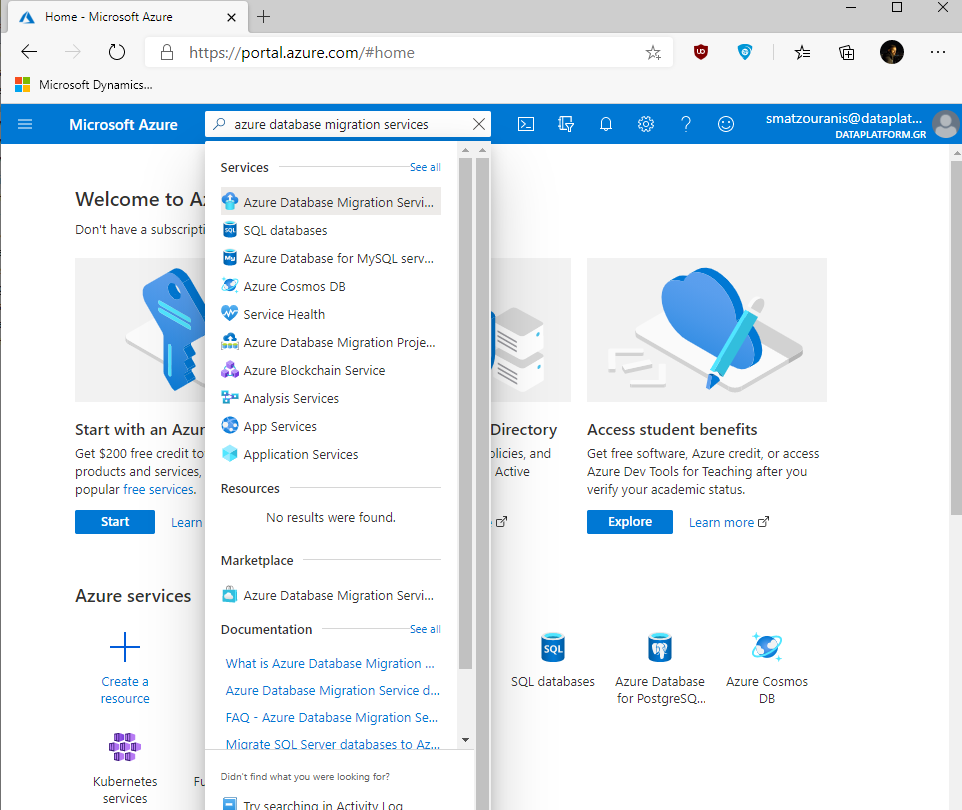 Πώς κάνουμε online migration ένα instance από on-premise σε Azure Managed Instance στο Cloud (Azure Database Migration Service)