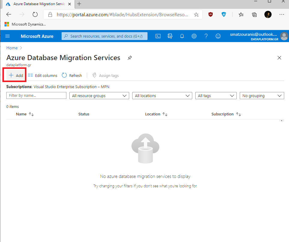 Πώς κάνουμε online migration ένα instance από on-premise σε Azure Managed Instance στο Cloud (Azure Database Migration Service)