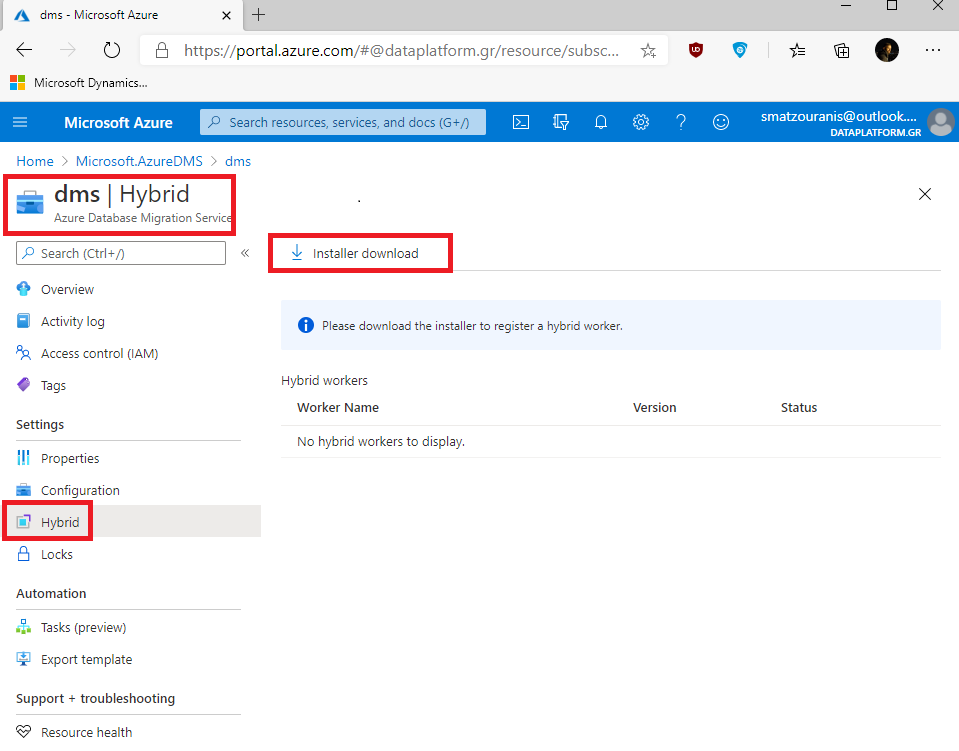 Πώς κάνουμε online migration ένα instance από on-premise σε Azure Managed Instance στο Cloud (Azure Database Migration Service)