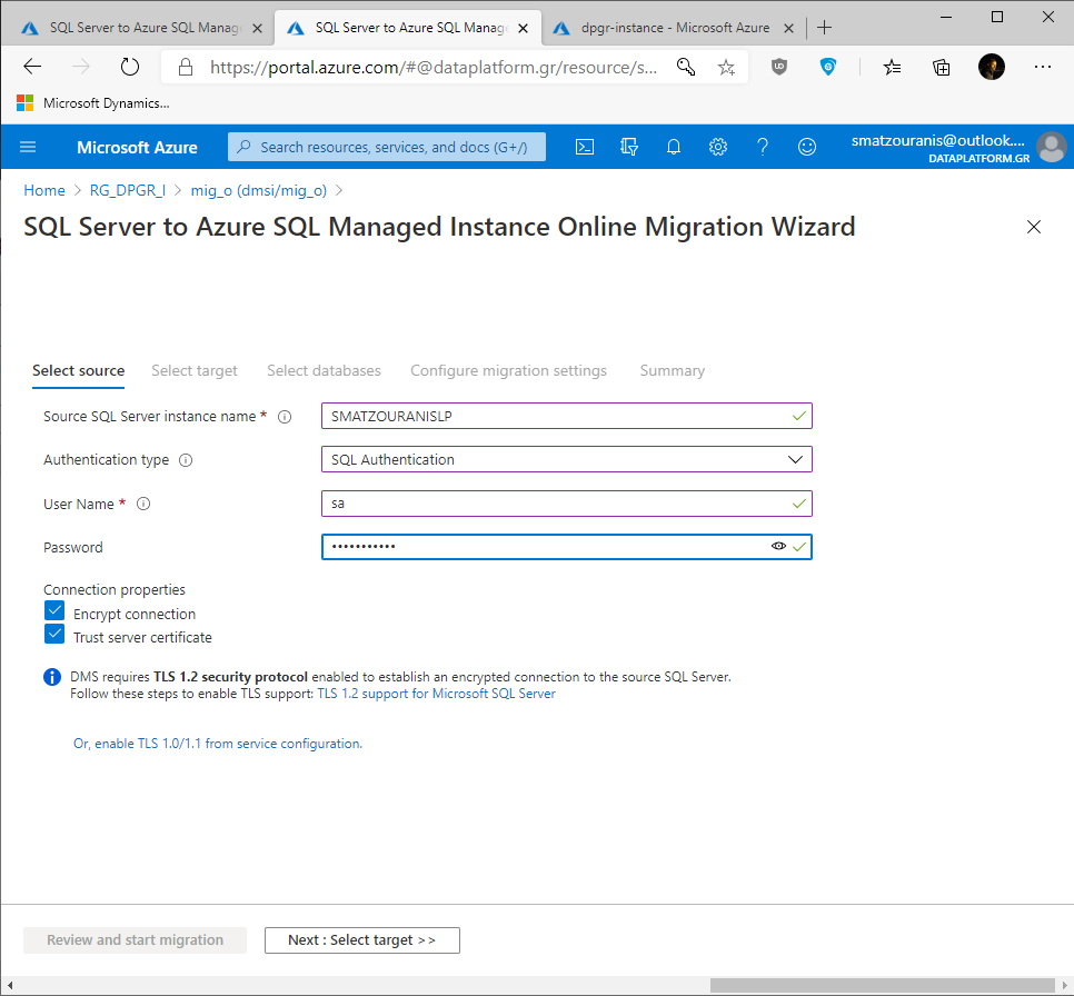 Πώς κάνουμε online migration ένα instance από on-premise σε Azure Managed Instance στο Cloud (Azure Database Migration Service)