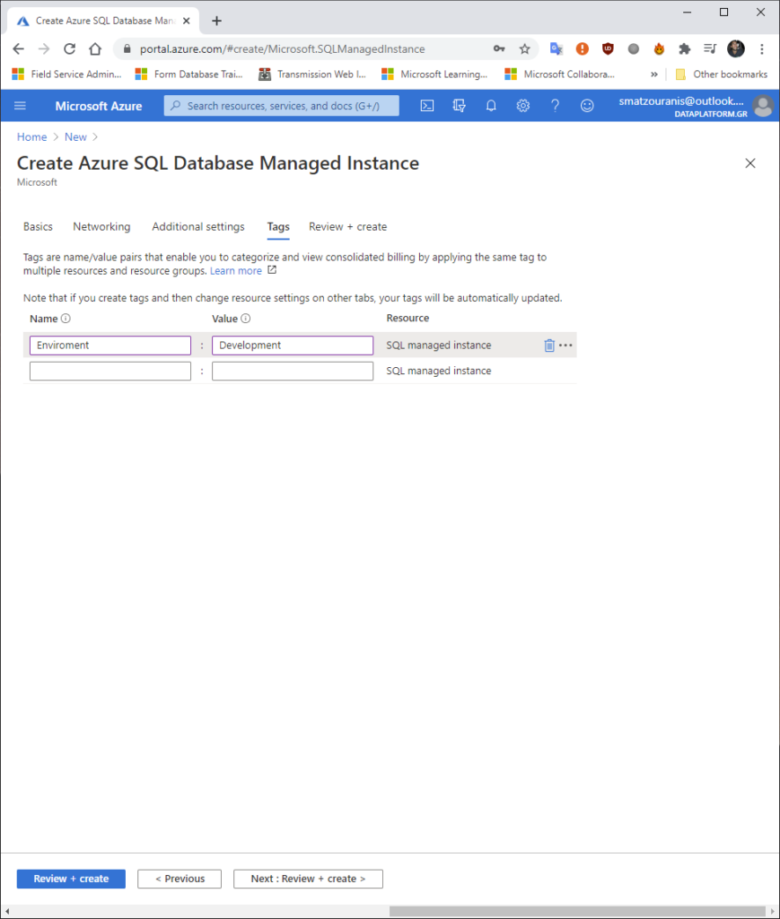 Πώς δημιουργούμε ένα SQL Managed Instance στο Azure