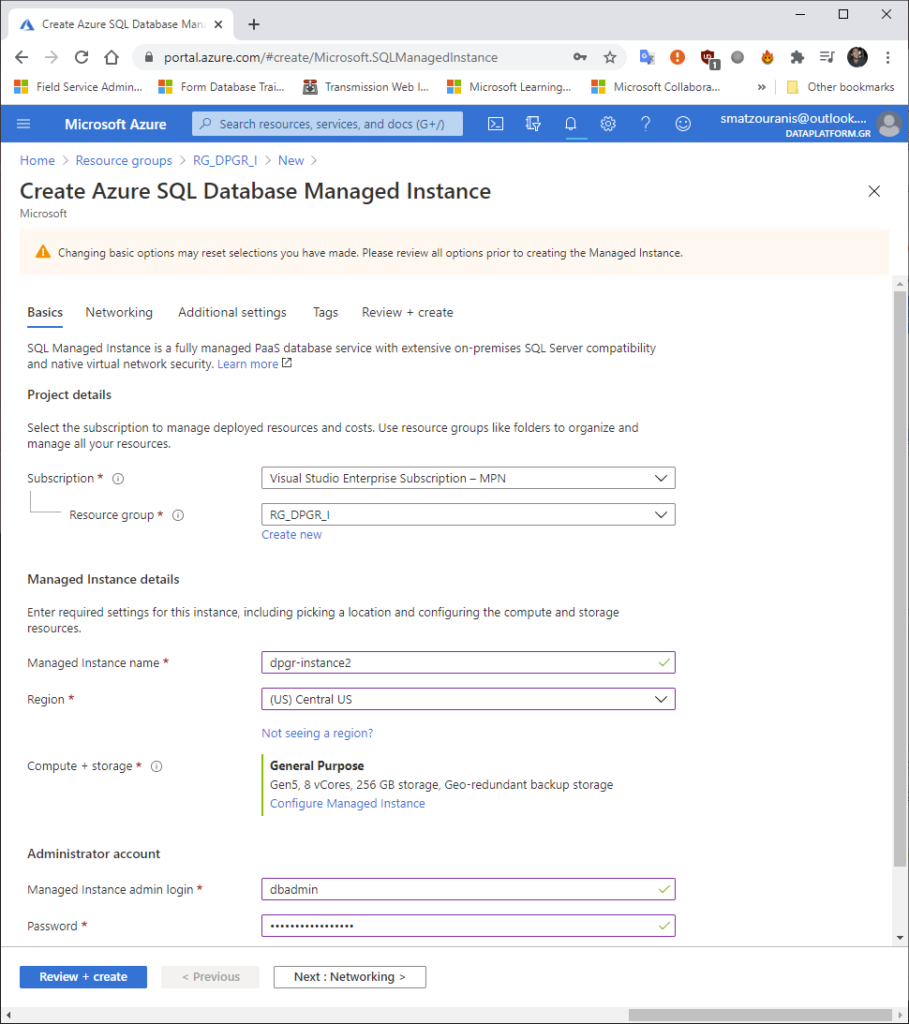 Πώς δημιουργούμε ένα failover group στο Azure Managed Instance