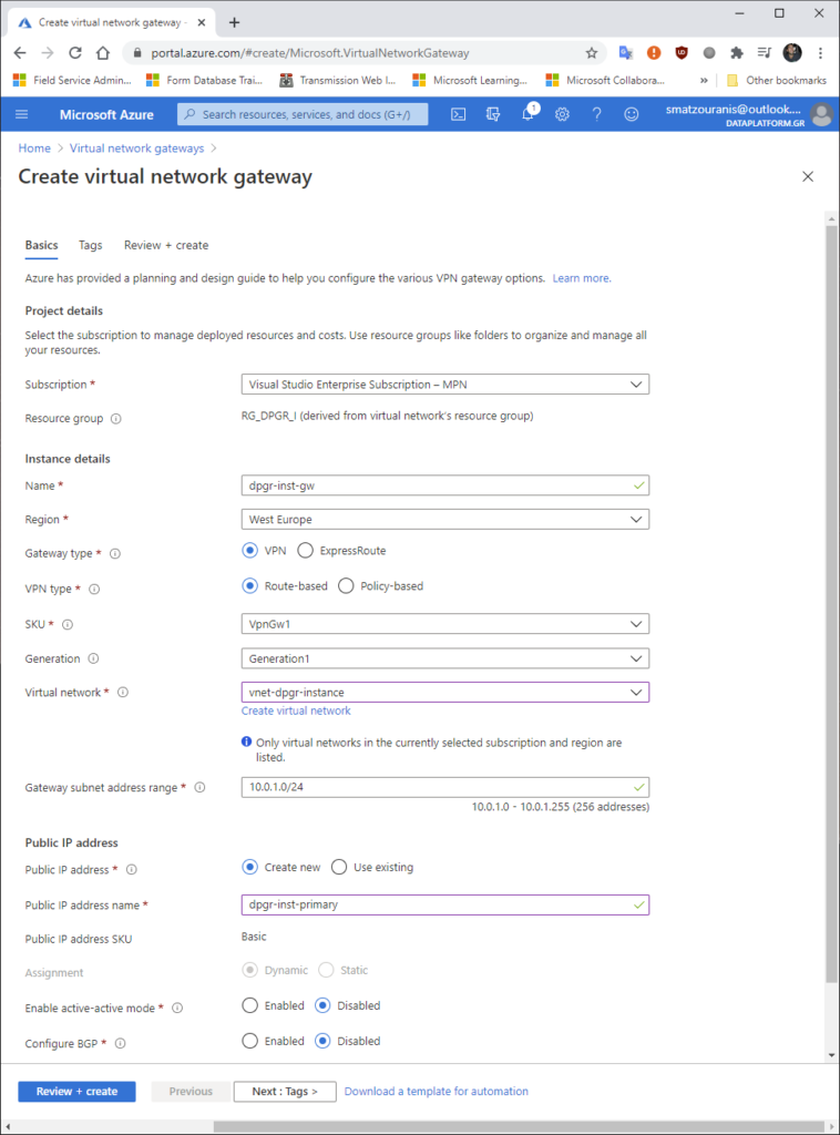 Πώς δημιουργούμε ένα failover group στο Azure Managed Instance