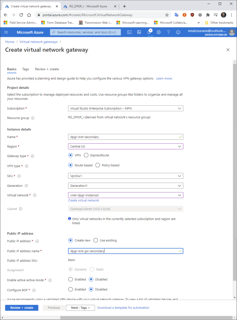 Πώς δημιουργούμε ένα failover group στο Azure Managed Instance