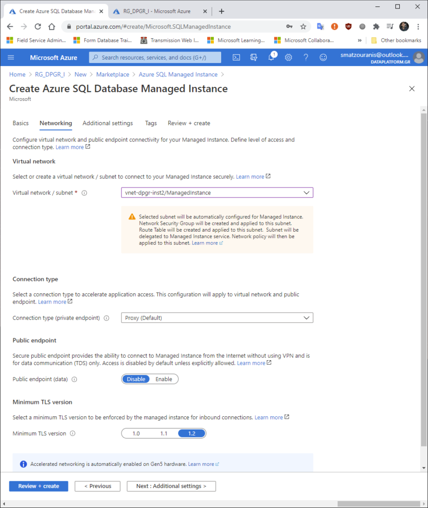 How we create a failover group in Azure Managed Instance