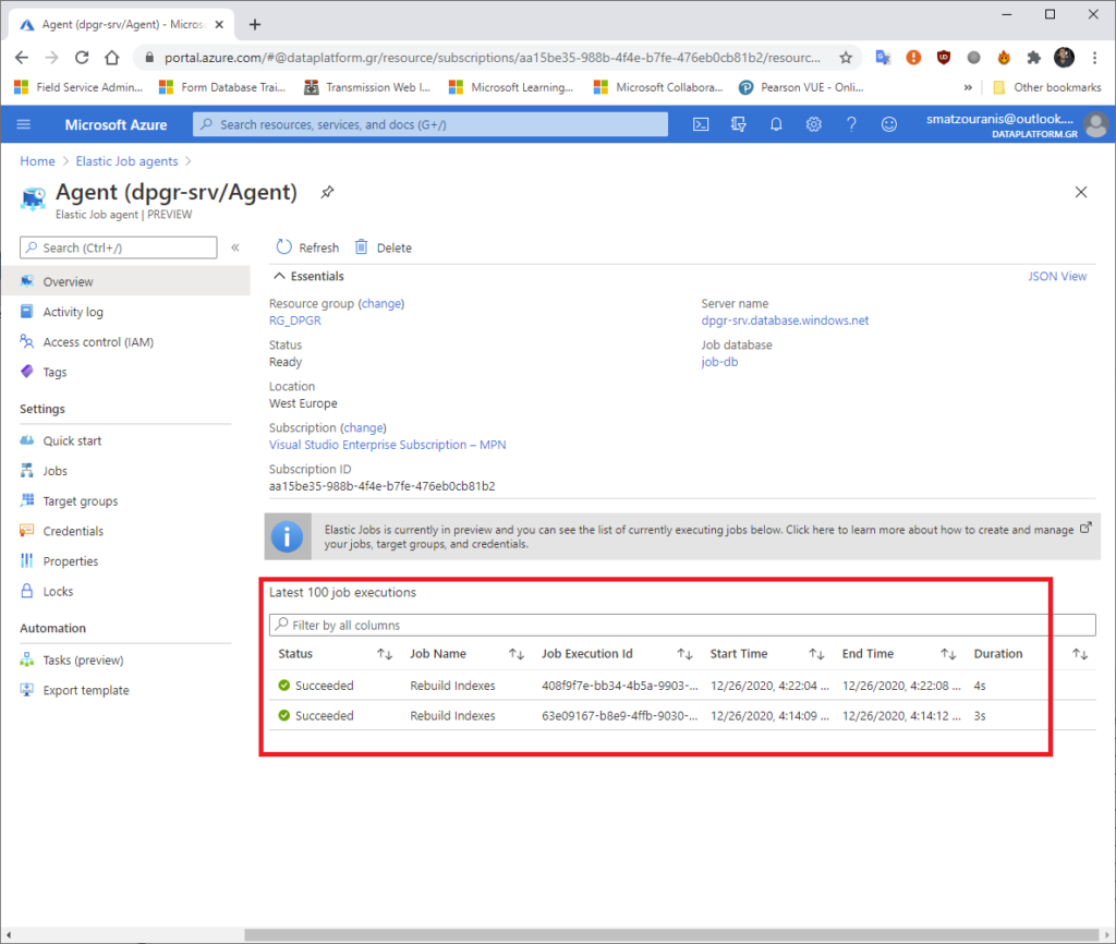 How we can schedule jobs on Azure SQL Databases using Elastic Database Jobs