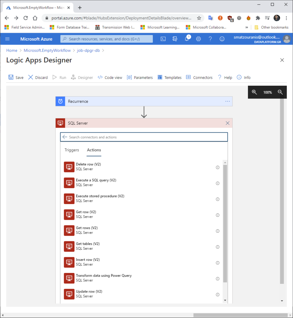 Πώς μπορούμε να κάνουμε schedule ένα Job σε Azure SQL Database με τη χρήση Logic App