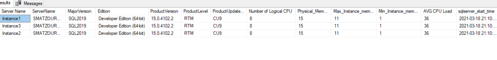 How do we find what features each SQL Server instance has?