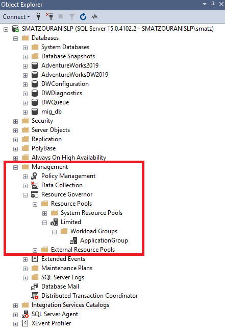 Πώς περιορίζουμε τα resources που μπορεί να καταναλώσει ένας χρήστης στον SQL Server