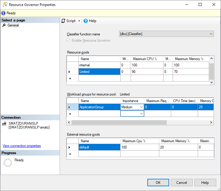 How do we limit the resources that a user can consume in SQL Server