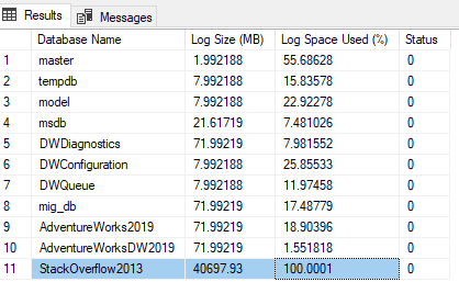 Why can't I shrink the transaction log in SQL Server and why is it full?