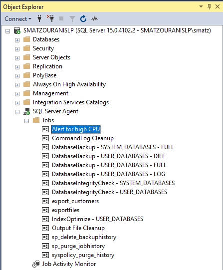 How can we get emails whenever we have high CPU Usage in SQL Server