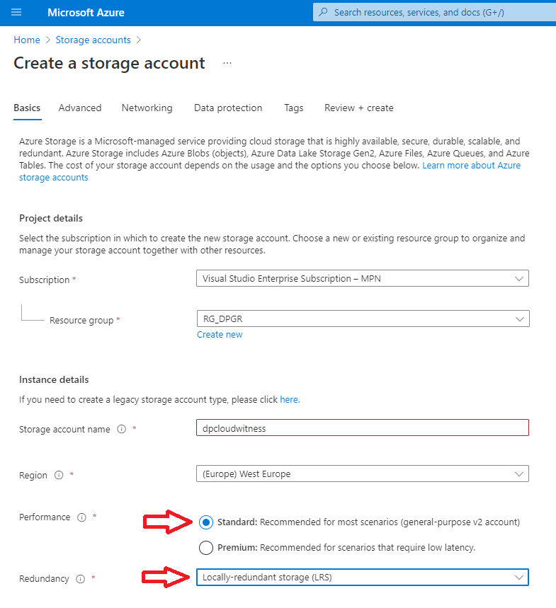 Πώς ορίζουμε ένα Azure Storage Account ως Cloud Witness σε Windows Failover Cluster Quorum