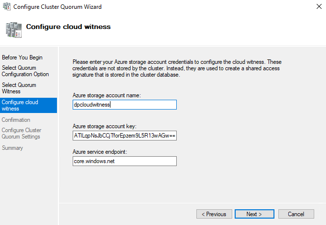 Πώς ορίζουμε ένα Azure Storage Account ως Cloud Witness σε Windows Failover Cluster Quorum