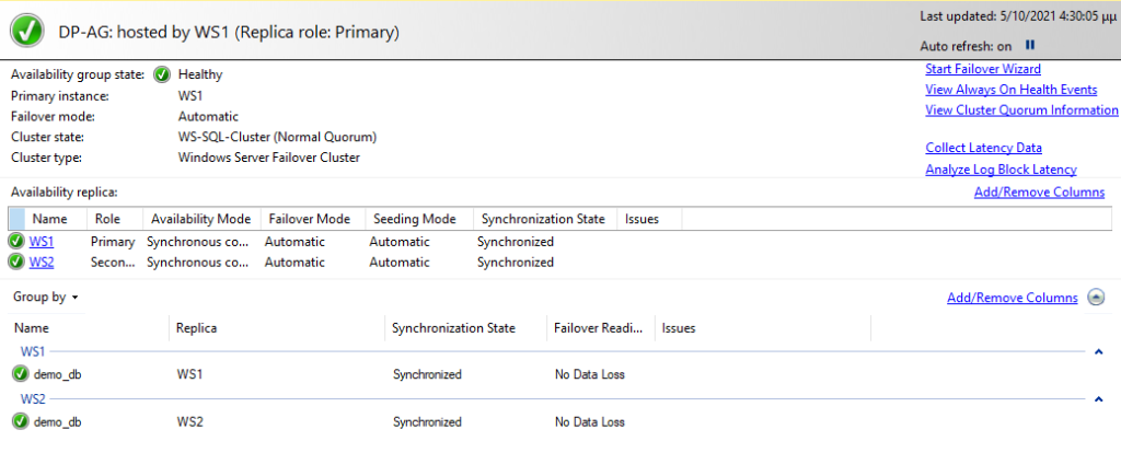 How to setup a SQL Server Always On Availability Group for High Availability