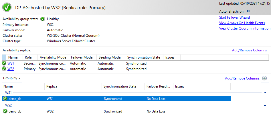 How to setup a SQL Server Always On Availability Group for High Availability