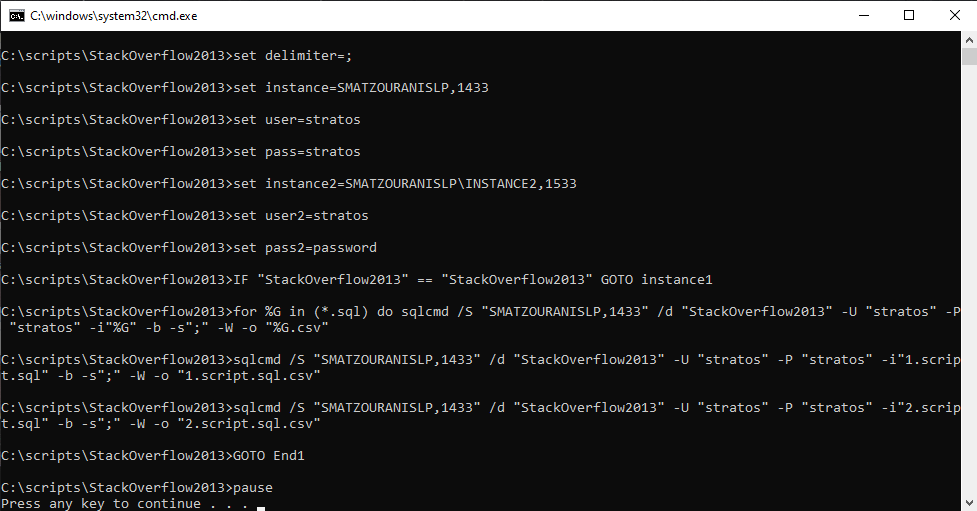 Πώς μπορούμε να εκτελέσουμε πολλαπλά SQL Scripts στον SQL Server μέσα από τα Windows με batch script