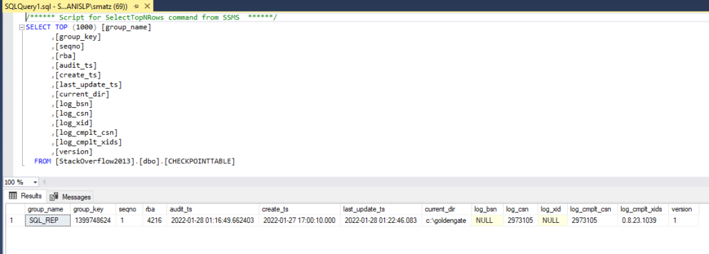 Πώς κάνουμε replicate πίνακες από την Oracle Database πρός τον SQL Server με την χρήση GoldenGate