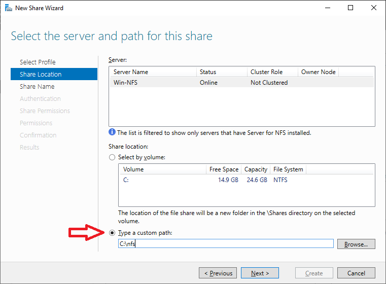 How do we set up a Windows Server as an NFS Server to have shared NFS disks on Unix