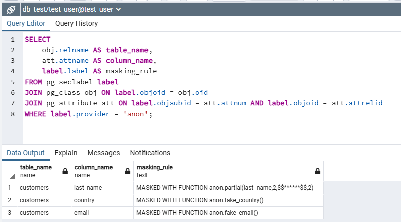 How to enable Data Masking in PostgreSQL