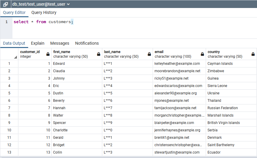 How to enable Data Masking in PostgreSQL