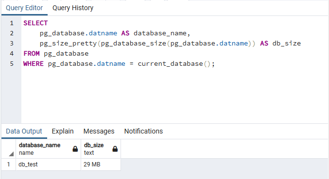 How to find the size of tables in a PostgreSQL database